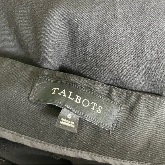 Talbots Black Heritage Side Zip Straight Leg Pants - Picture 6 of 7